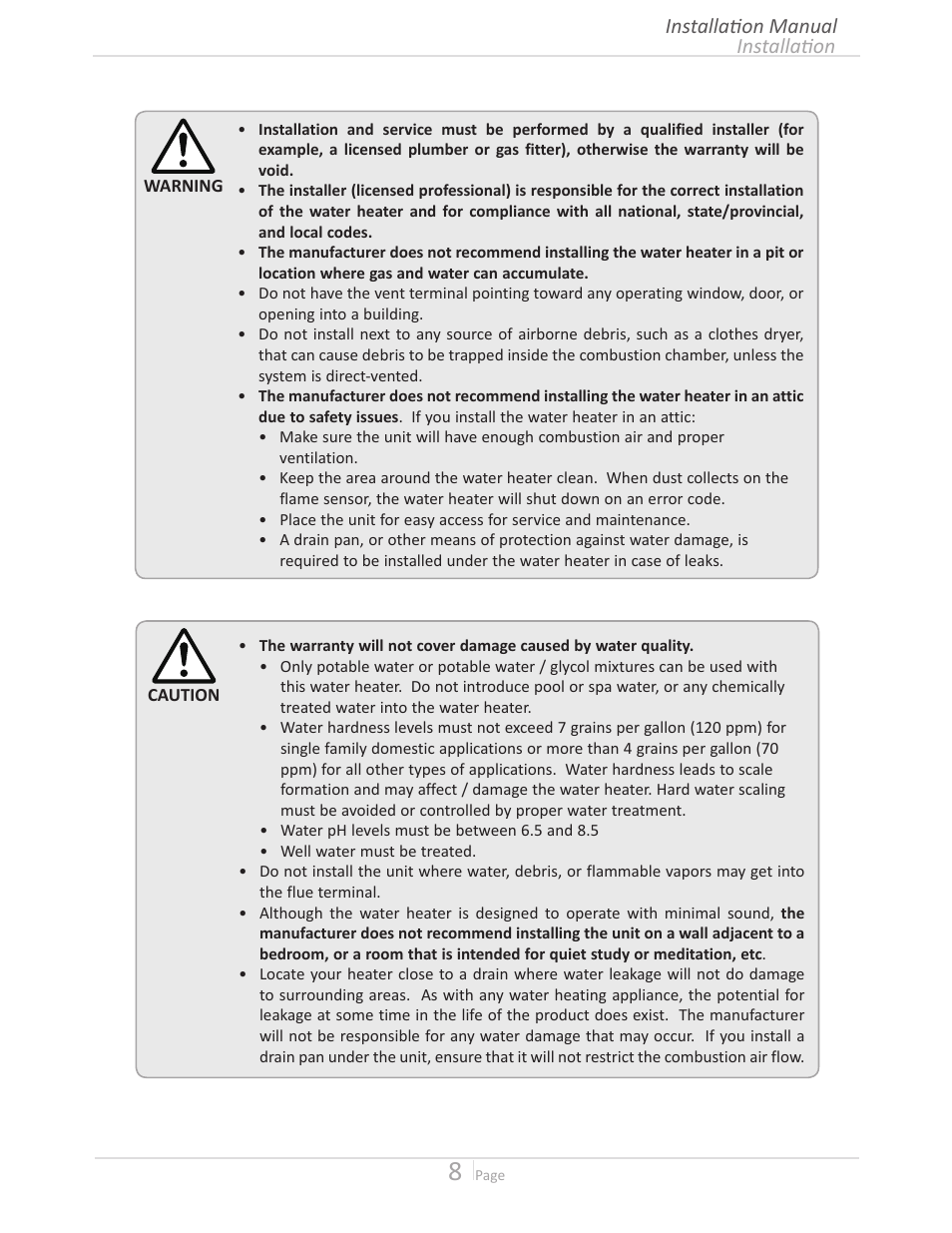 Included accessories optional items | John Wood Takagi - 240H-340H-540H User Manual | Page 8 / 60