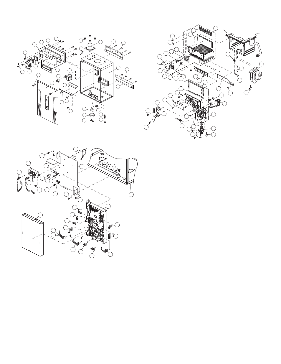 Components diagram case assembly, Computer board assembly, Burner assembly | 520h | John Wood Takagi - 320H-520H User Manual | Page 33 / 40