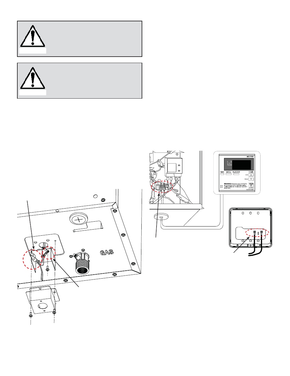 Electrical connections, Remote controller connection | John Wood Takagi - 910 User Manual | Page 13 / 46