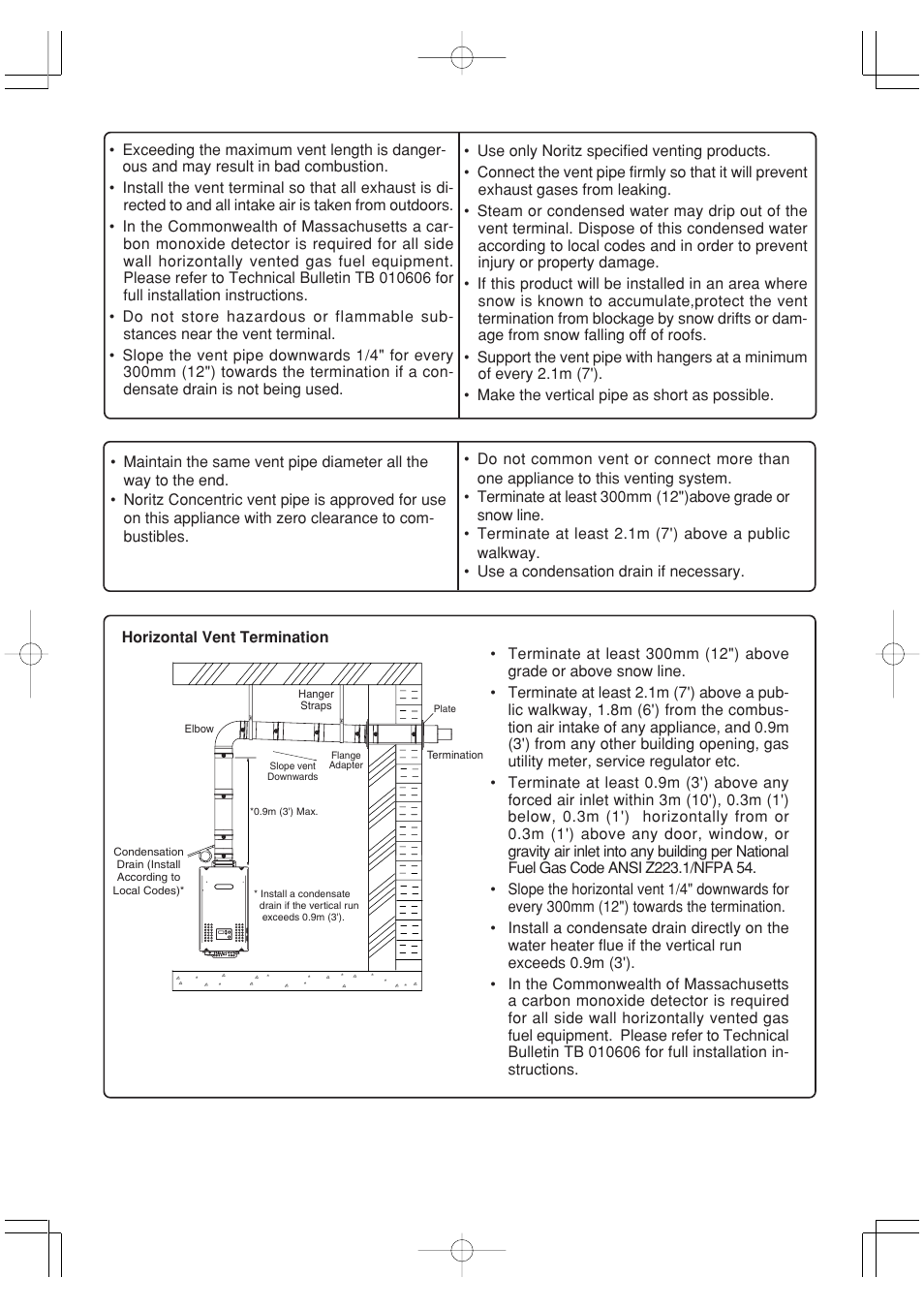 John Wood Noritz Concentric Vent - NR98-DVC (N-0751M) User Manual | Page 12 / 26