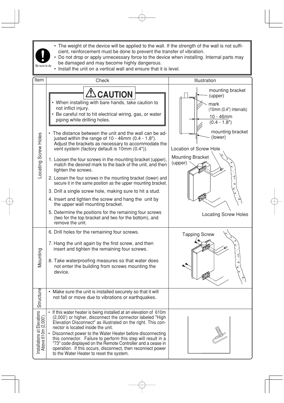 Caution | John Wood Noritz Concentric Vent - NR98-DVC (N-0751M) User Manual | Page 9 / 26