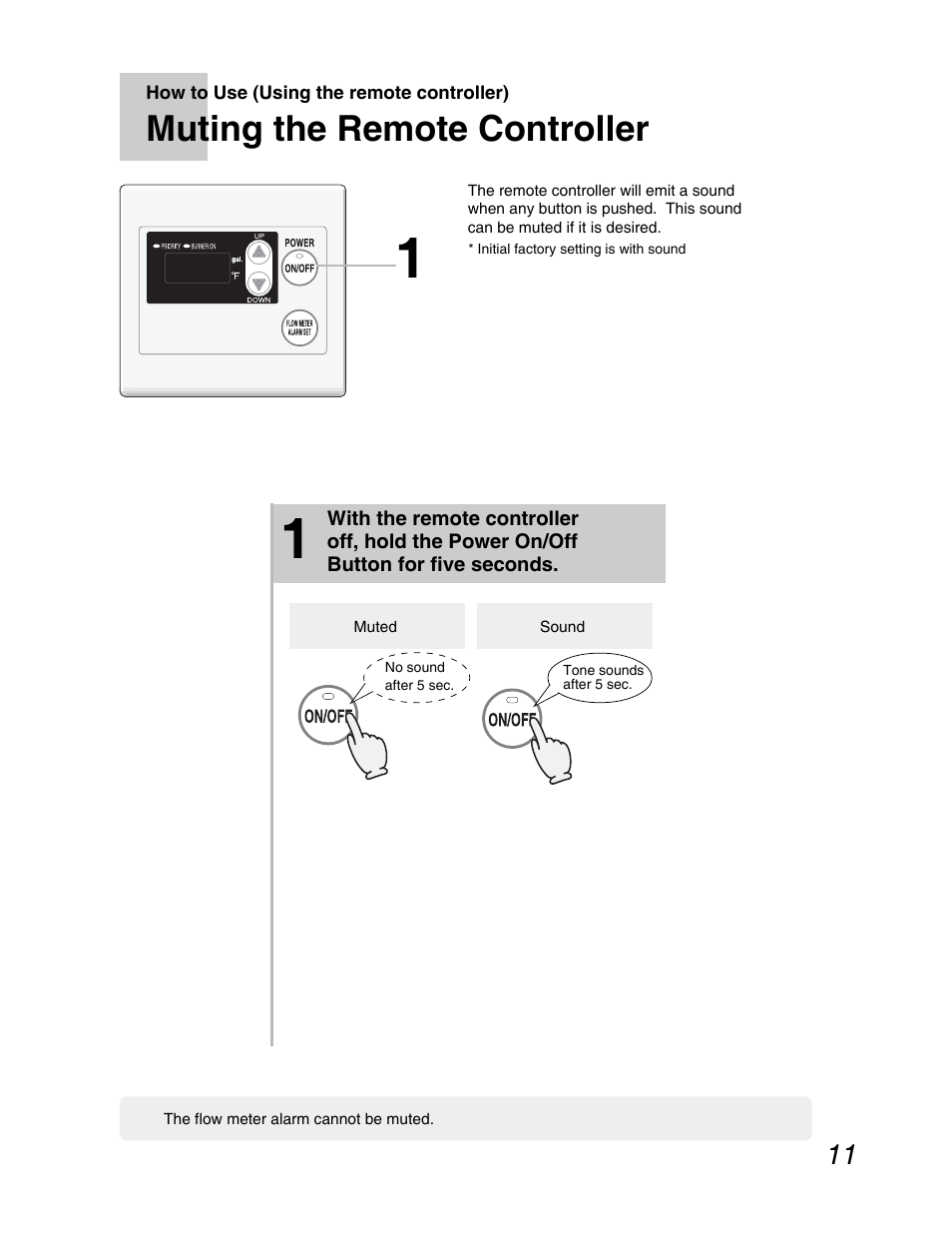 Muting the remote, Muting the remote controller | John Wood Noritz N-069M_N-069S User Manual | Page 11 / 66