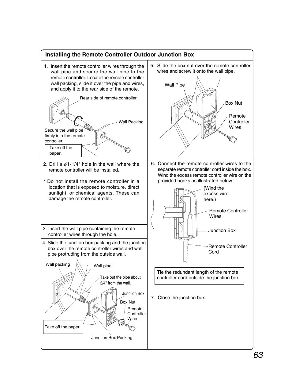 Outdoor junction box | John Wood Noritz N-069M_N-069S User Manual | Page 63 / 66