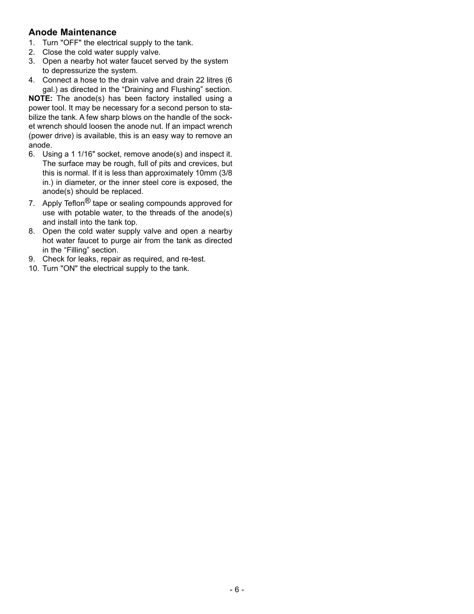 John Wood Storage Booster Tanks User Manual | Page 6 / 8