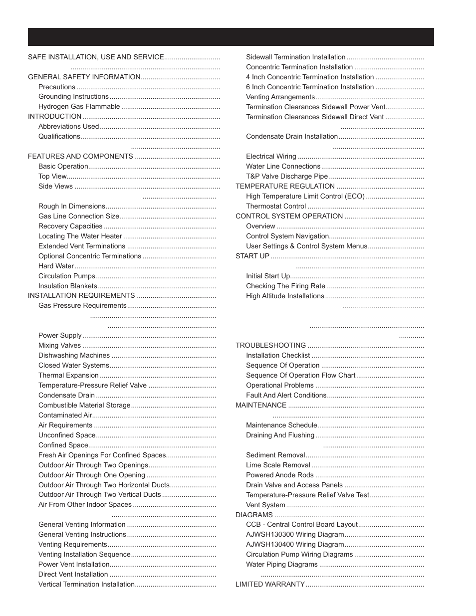 John Wood Commercial - 300-400K BTU User Manual | Page 2 / 76