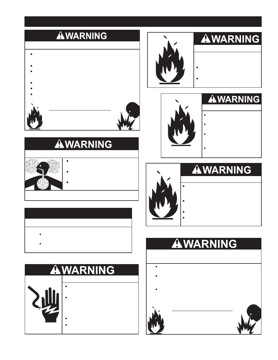 Caution, General safety information, Fire or explosion hazard | Breathing hazard - carbon monoxide gas | John Wood Commercial - 300-400K BTU User Manual | Page 5 / 76