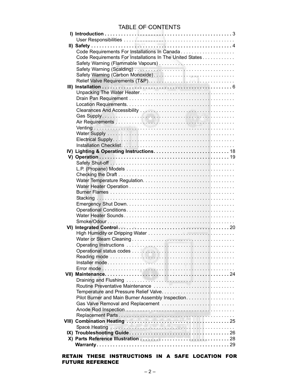 John Wood Commercial - AJWSC User Manual | Page 2 / 29