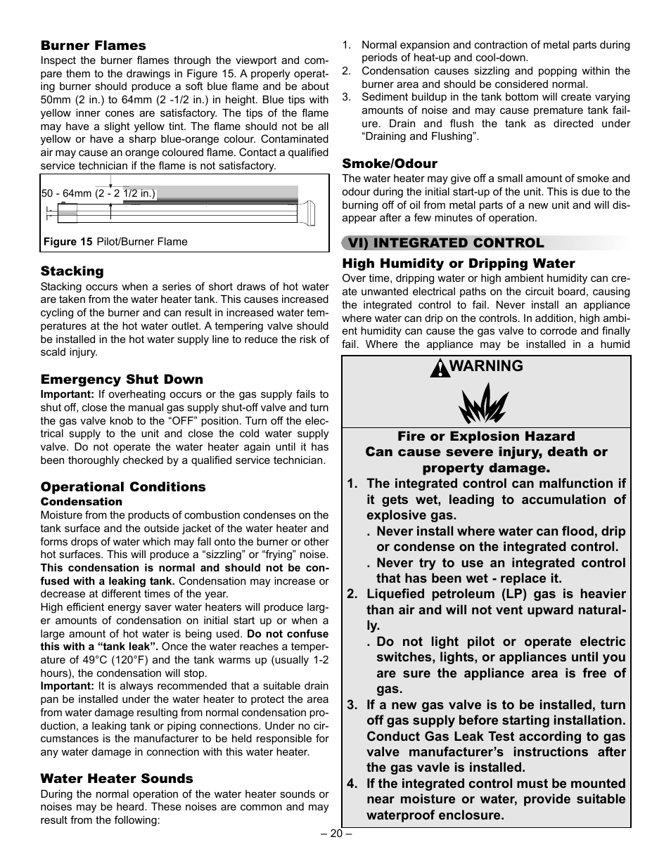 Warning | John Wood Commercial - AJWSC User Manual | Page 20 / 29