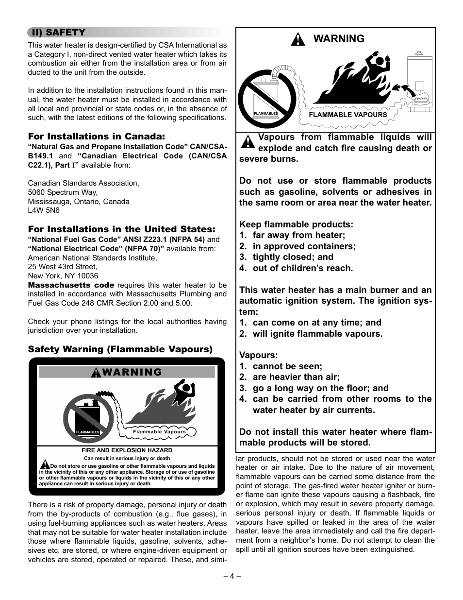 Warning | John Wood Commercial - AJWSC User Manual | Page 4 / 29