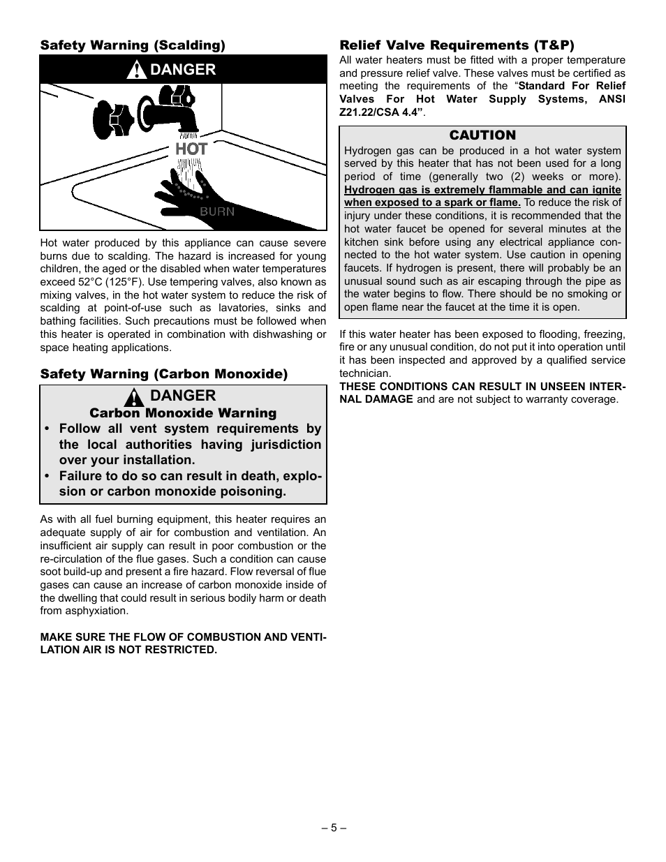 Danger | John Wood Commercial - AJWSC User Manual | Page 5 / 29