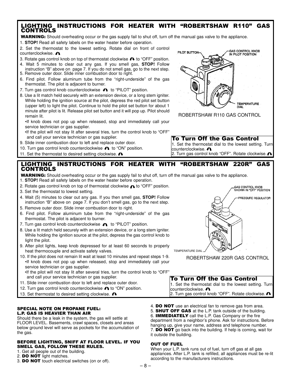 John Wood Atmospheric Vent Light-Duty User Manual | Page 8 / 13