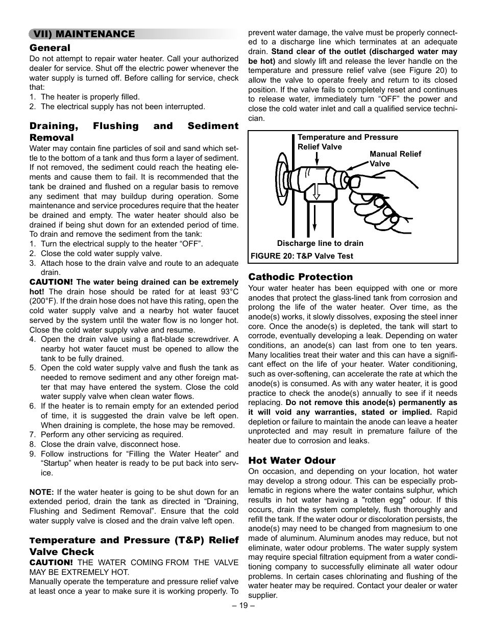 John Wood Commercial Electric Water Heater User Manual | Page 19 / 24