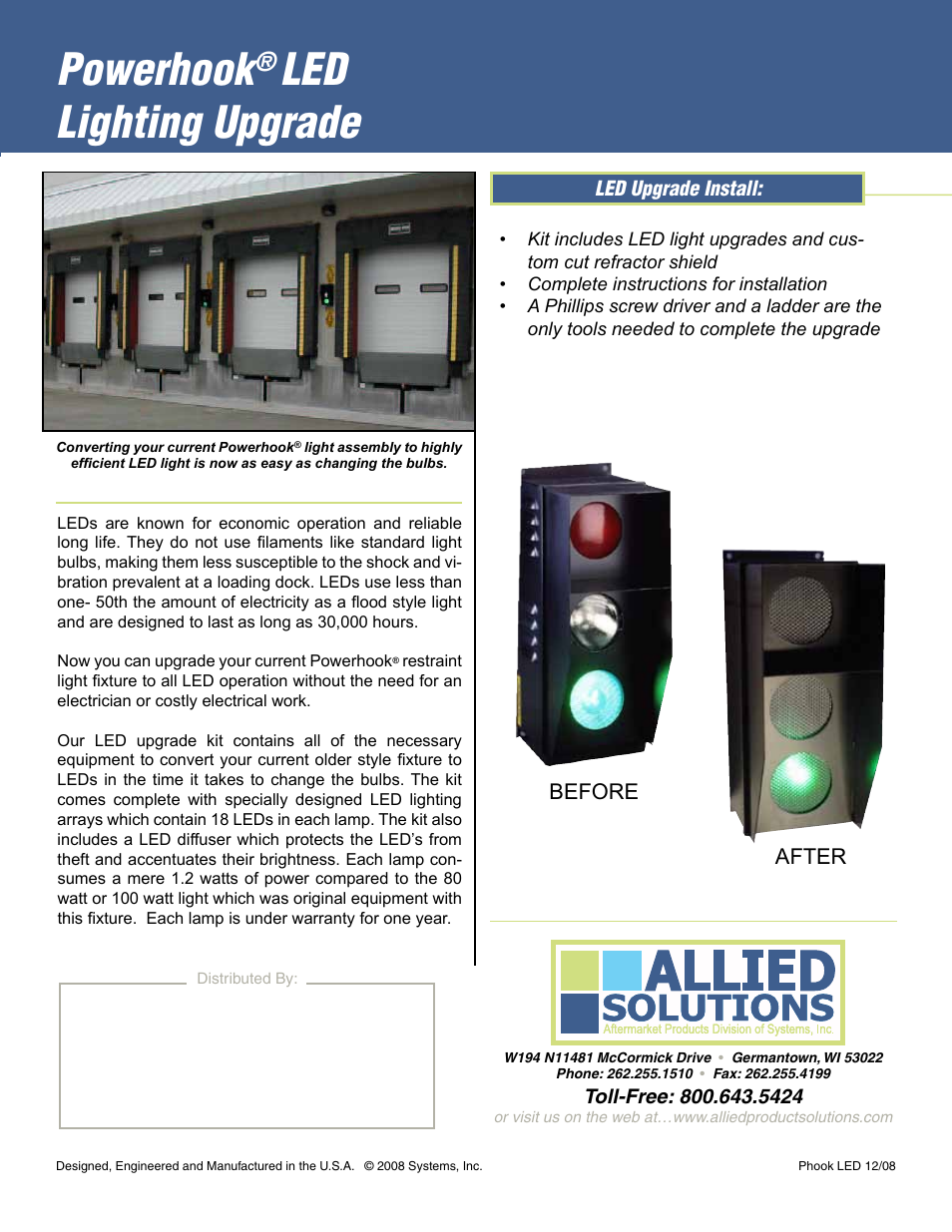 Powerhook, Led lighting upgrade | Allied Solutions LED Upgrade Kit User Manual | Page 2 / 2