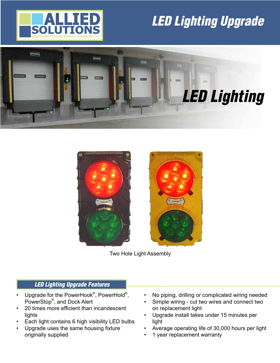 Allied Solutions LED Lighting Upgrade User Manual | 2 pages