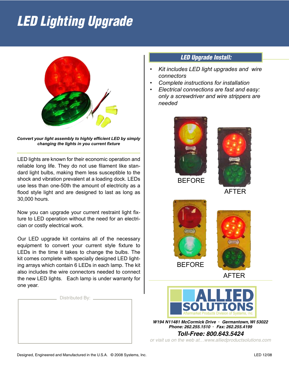 Led lighting upgrade, After before after before | Allied Solutions LED Lighting Upgrade User Manual | Page 2 / 2