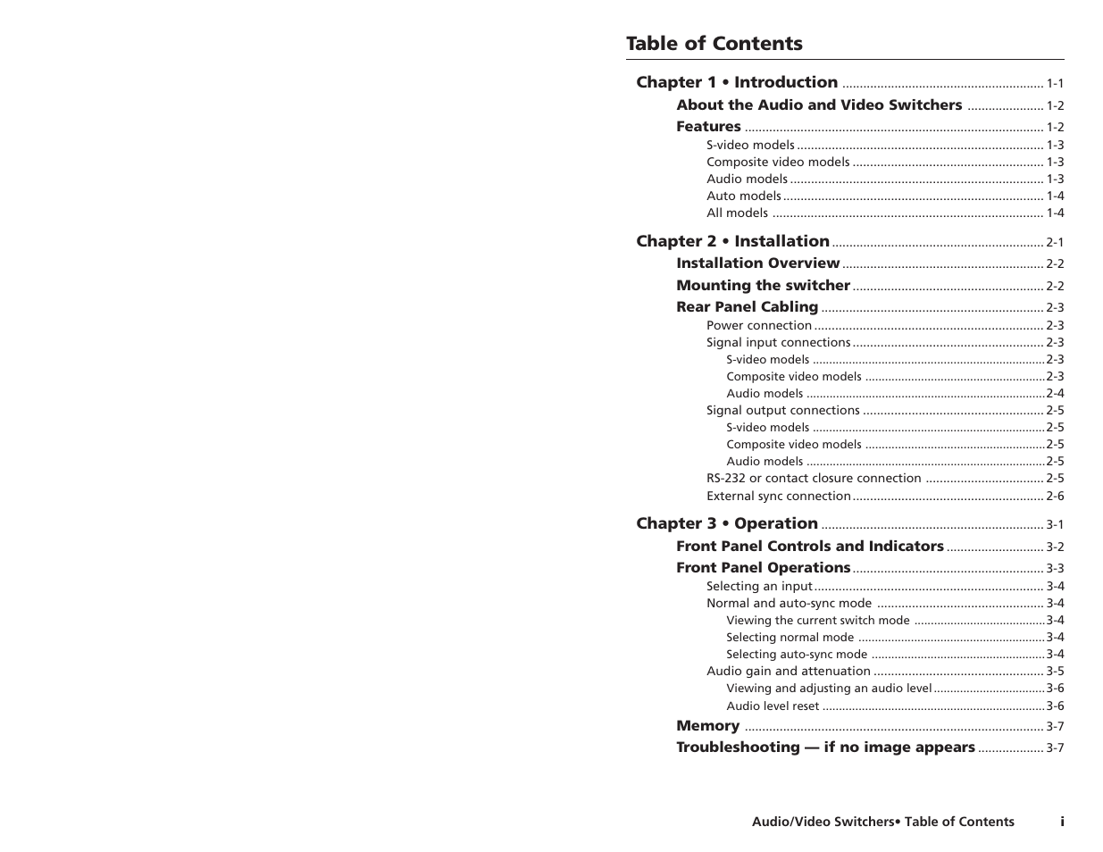 Extron Electronics Audio-Video Switchers User Manual | Page 3 / 21