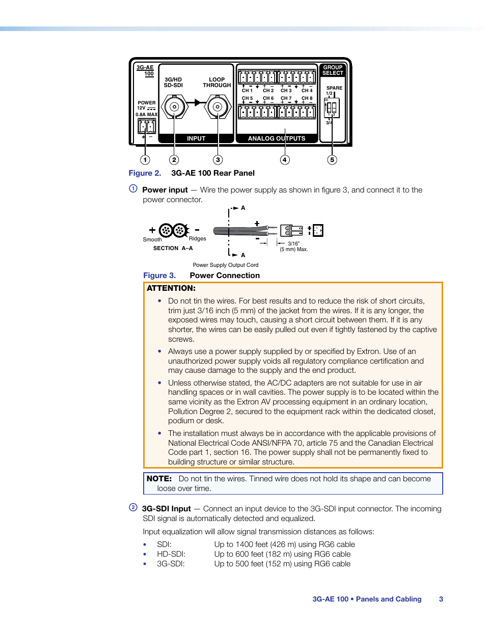 Extron Electronics 3G-AE 100 User Guide User Manual | Page 8 / 13