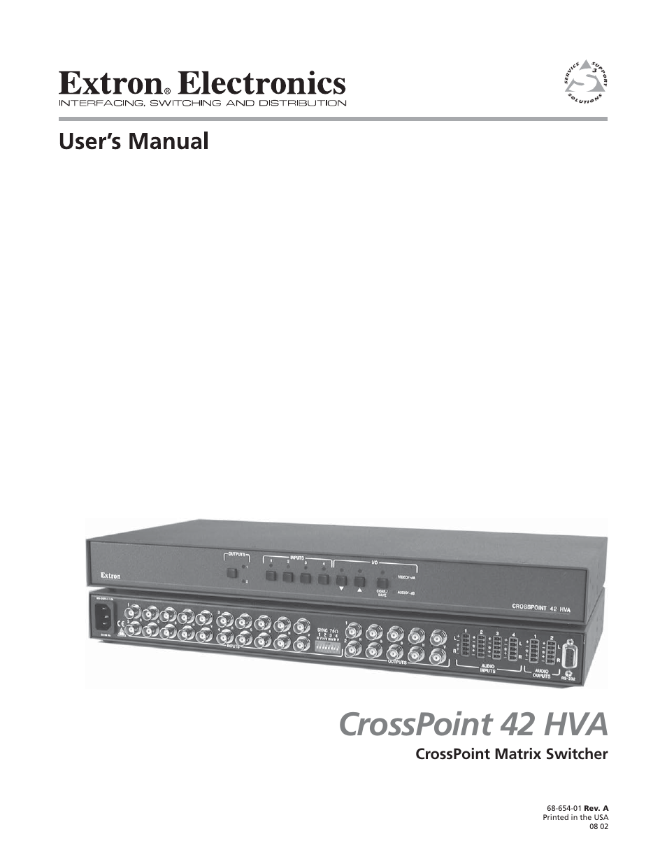 Extron Electronics CrossPoint 42 HVA User Manual | 46 pages