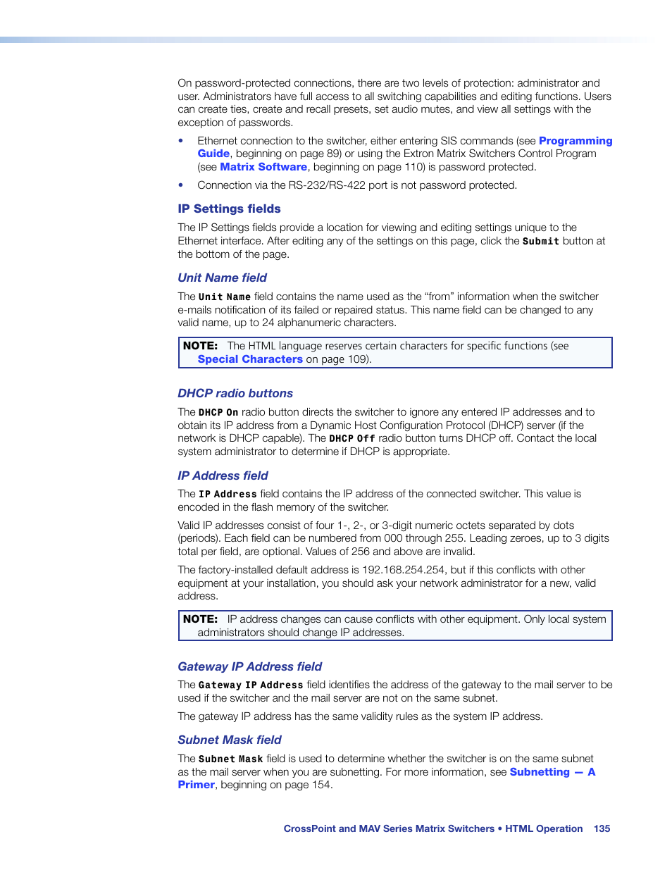 Extron Electronics MAV Plus Series User Guide User Manual | Page 141 / 166