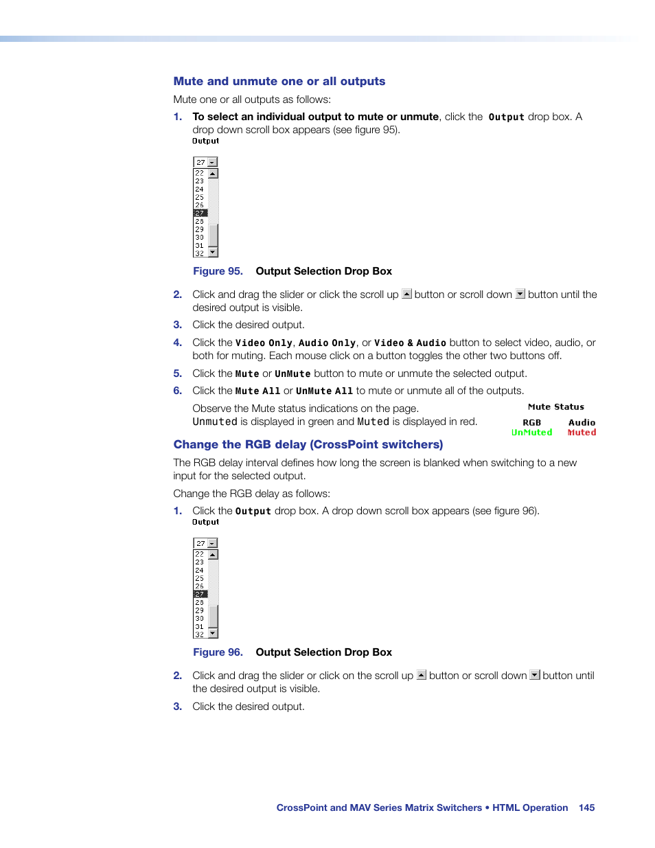 Extron Electronics MAV Plus Series User Guide User Manual | Page 151 / 166