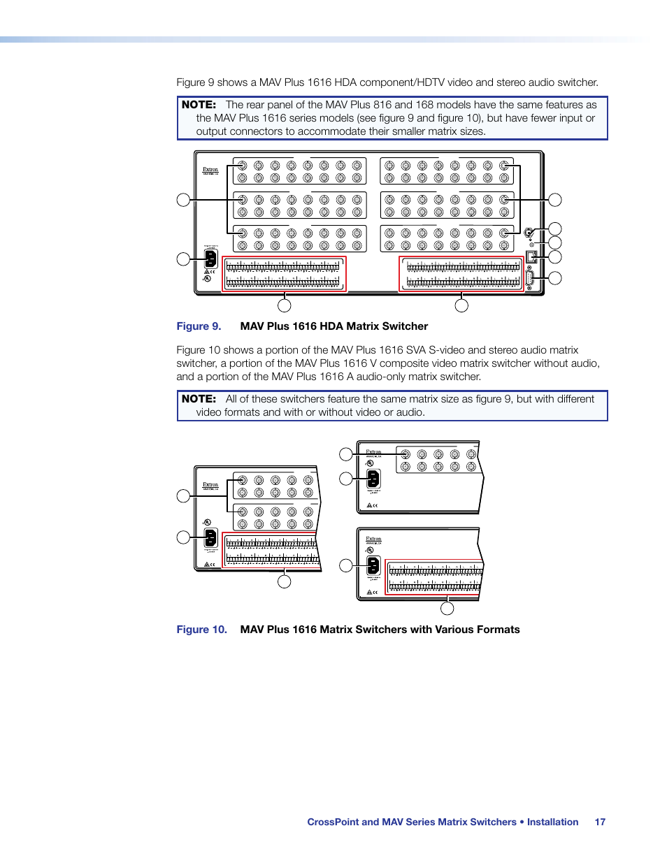 Extron Electronics MAV Plus Series User Guide User Manual | Page 23 / 166