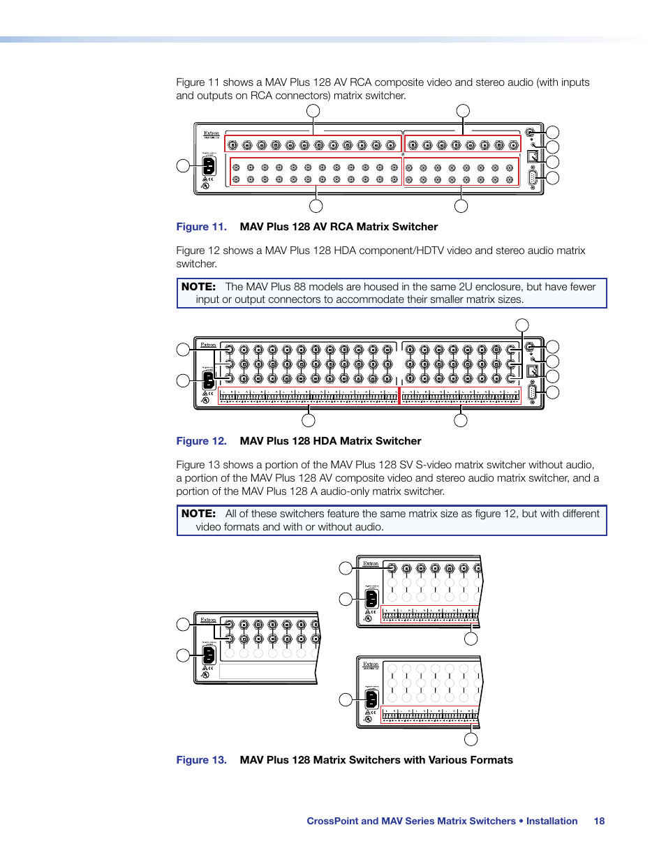 Extron Electronics MAV Plus Series User Guide User Manual | Page 24 / 166