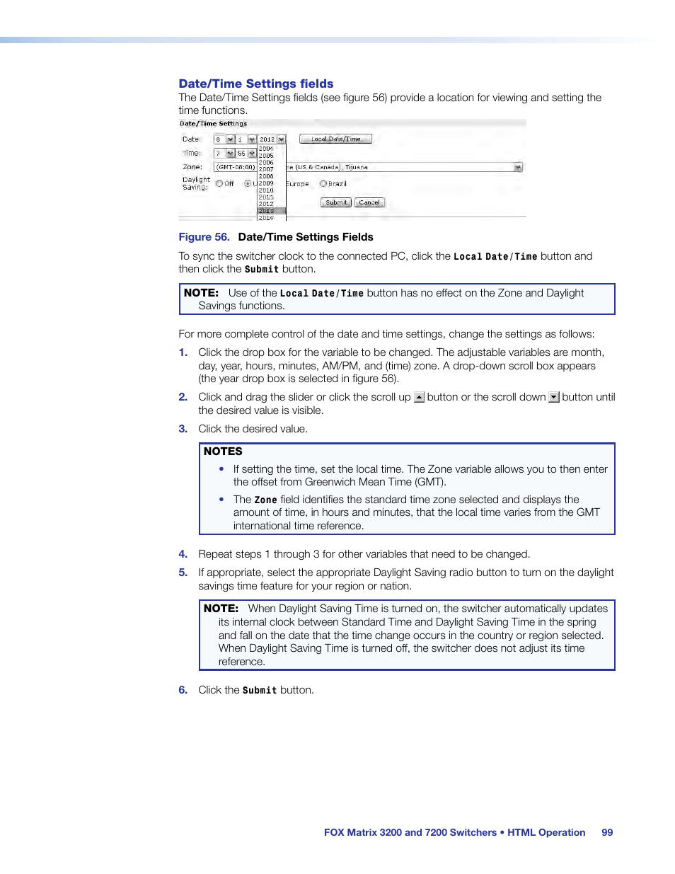 Extron Electronics FOX Matrix 7200 User Manual | Page 107 / 132