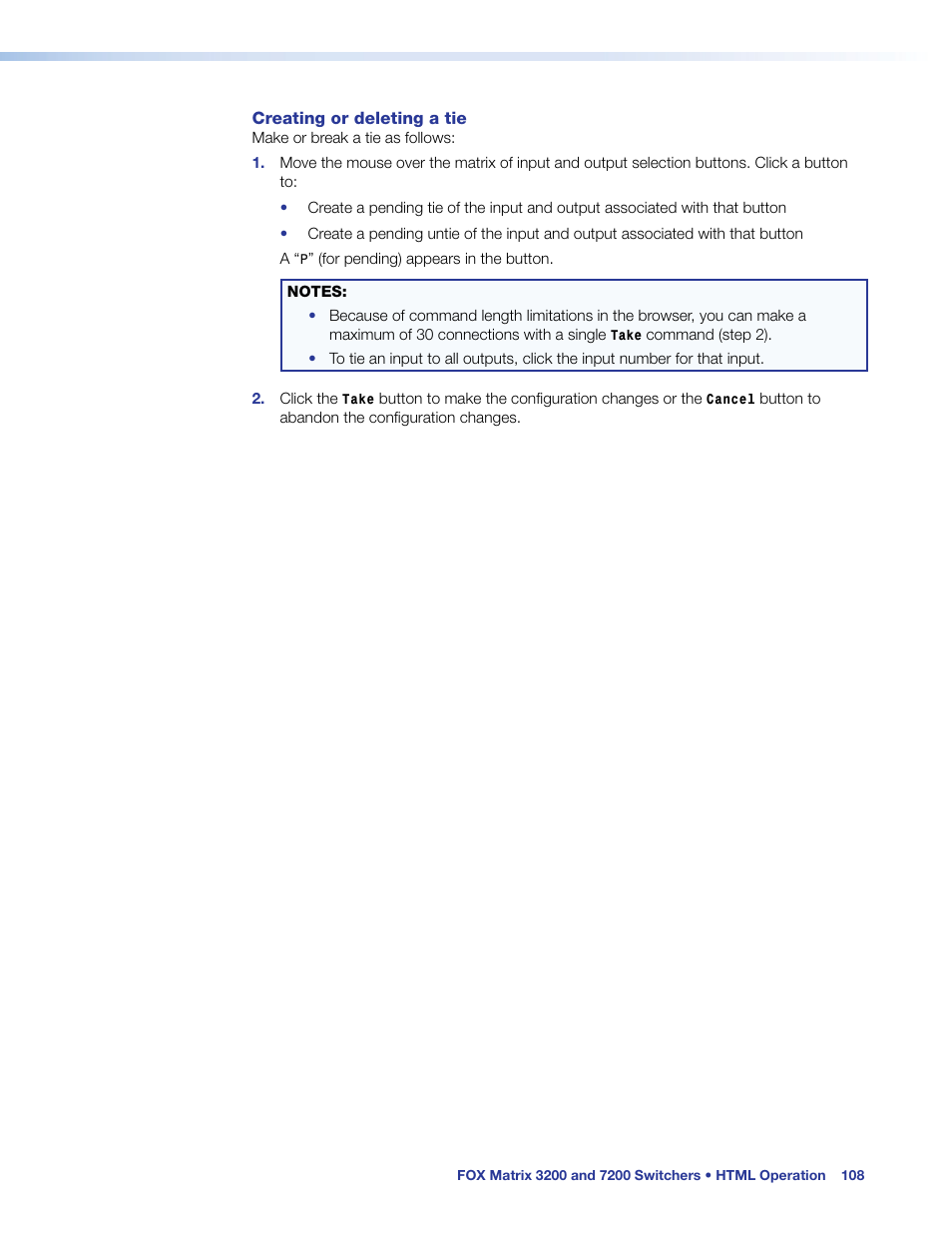 Extron Electronics FOX Matrix 7200 User Manual | Page 116 / 132