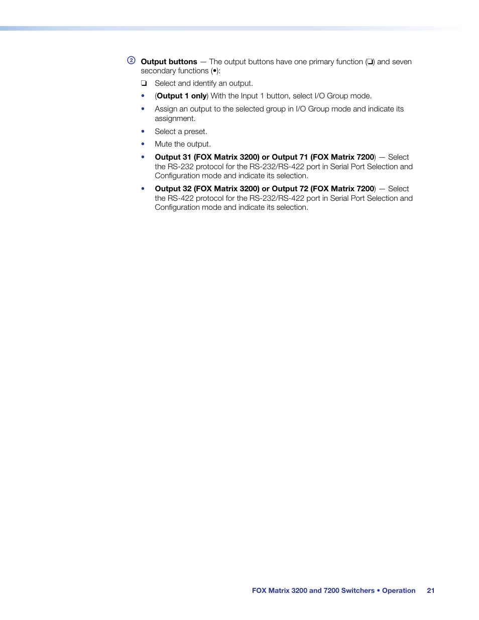 Extron Electronics FOX Matrix 7200 User Manual | Page 29 / 132
