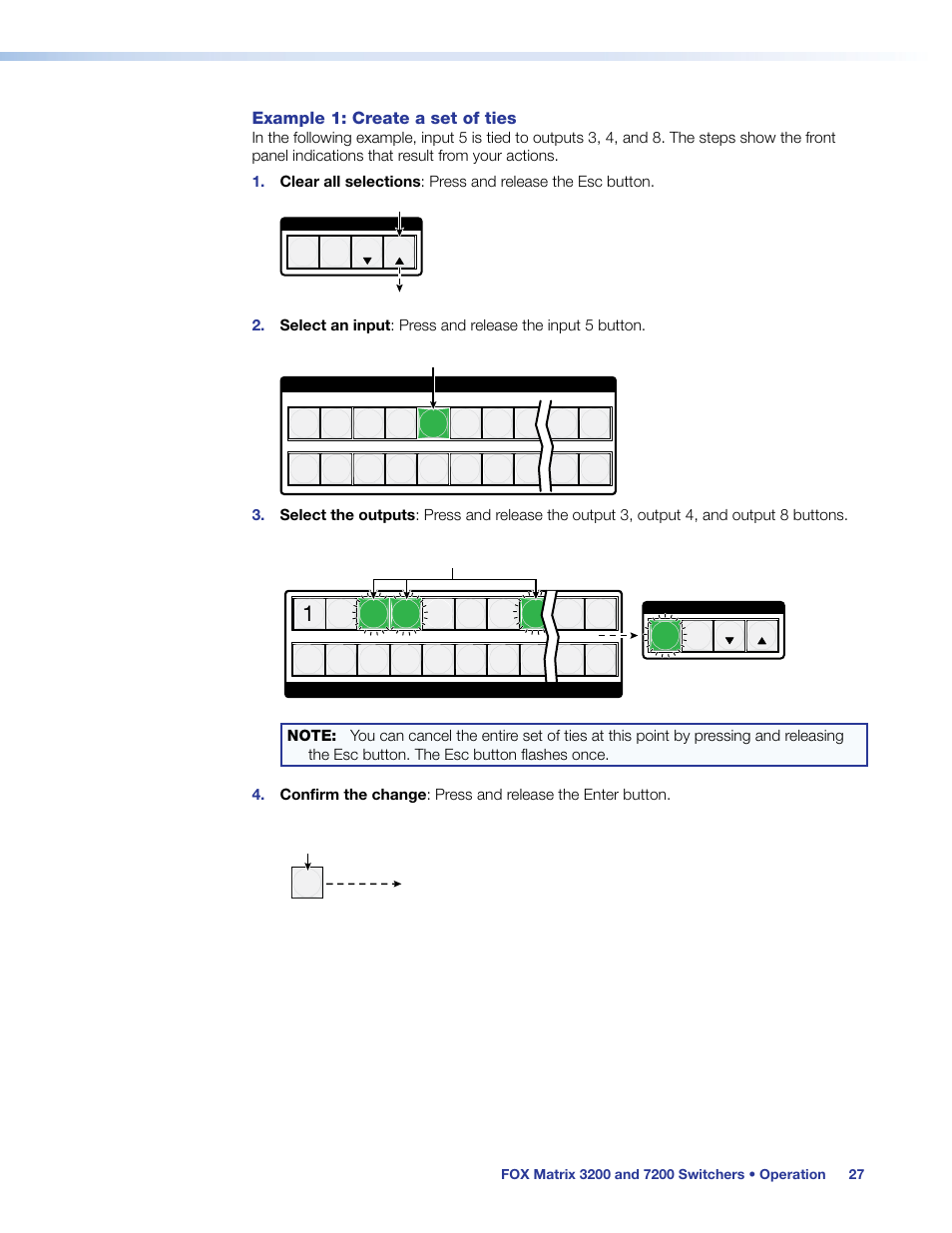 Eating a tie, Creating ties, sets of ties, and configurations | Extron Electronics FOX Matrix 7200 User Manual | Page 35 / 132