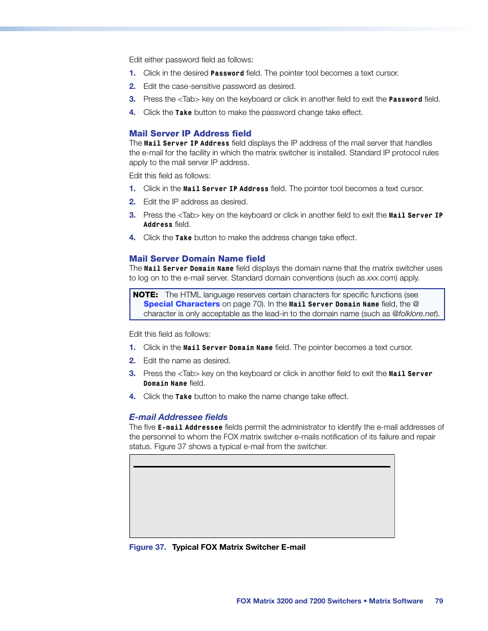 Extron Electronics FOX Matrix 7200 User Manual | Page 87 / 132
