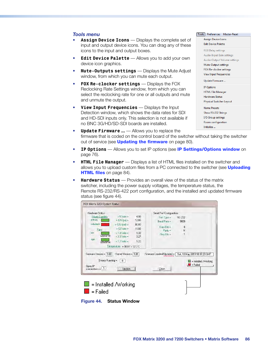 Extron Electronics FOX Matrix 7200 User Manual | Page 94 / 132