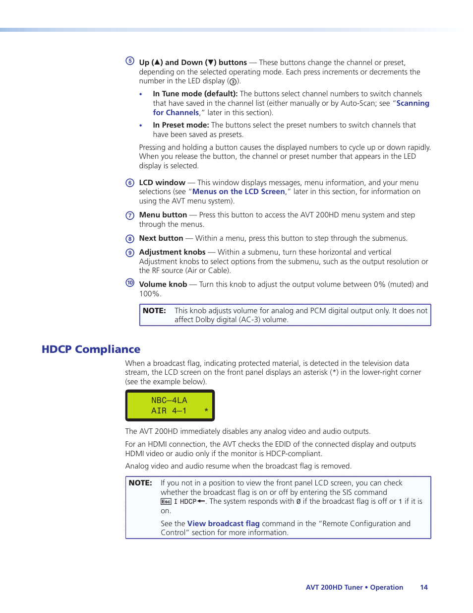 Hdcp compliance | Extron Electronics AVT 200HD User Guide User Manual | Page 20 / 118