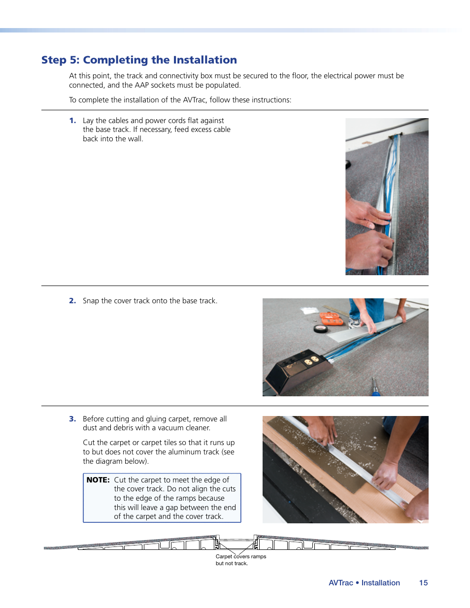 Step 5: completing the installation | Extron Electronics AVTrac (482) User Guide User Manual | Page 21 / 28
