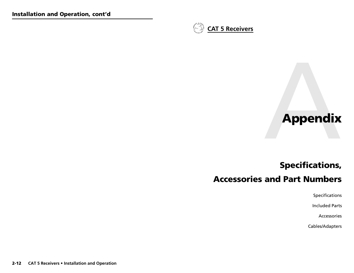Extron Electronics CAT 5 Receivers User Manual | Page 12 / 15