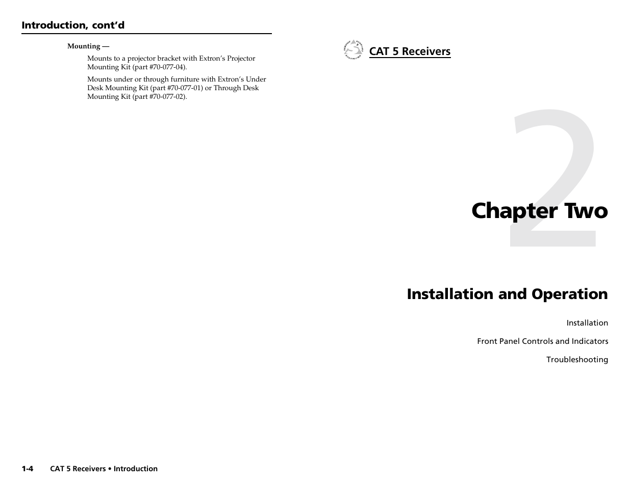 Extron Electronics CAT 5 Receivers User Manual | Page 6 / 15