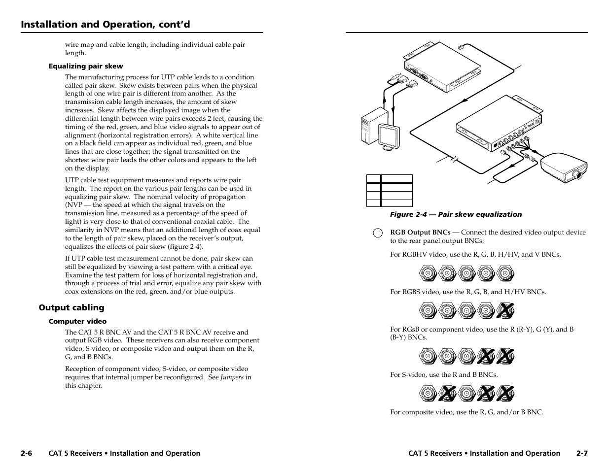 Installation and operation, cont’d | Extron Electronics CAT 5 Receivers User Manual | Page 9 / 15