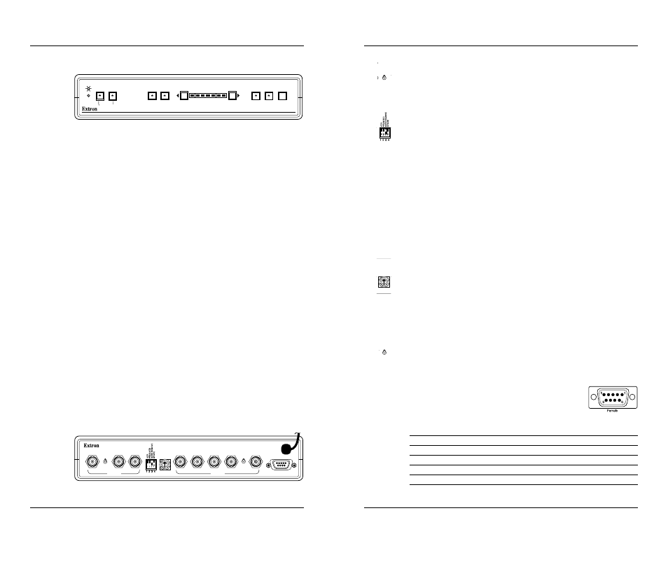 Front panel controls and indicators, Rear panel connectors and controls | Extron Electronics CD 400 User Manual | Page 2 / 3