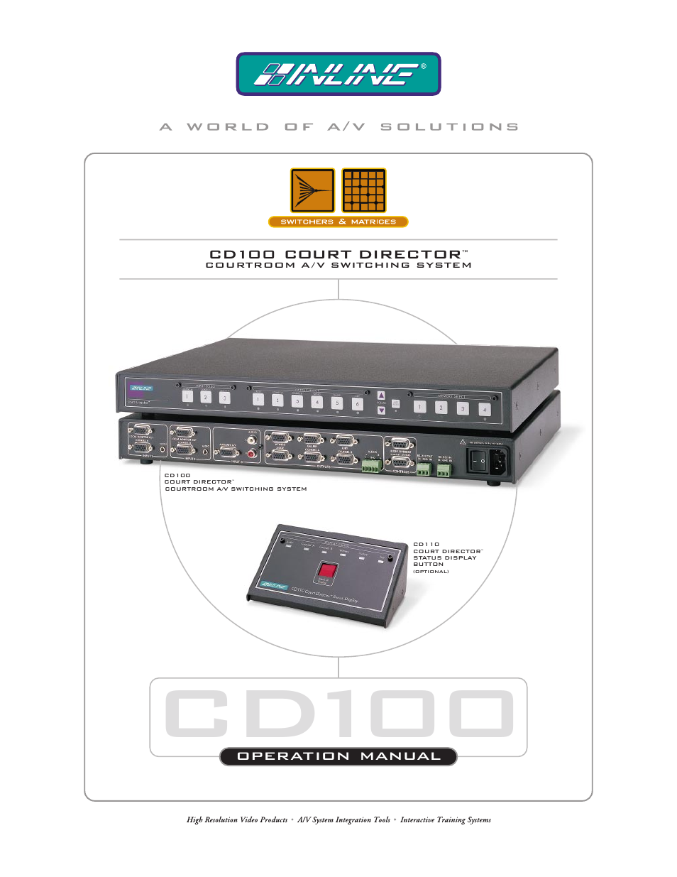 Extron Electronics CD 100 User Manual | 18 pages