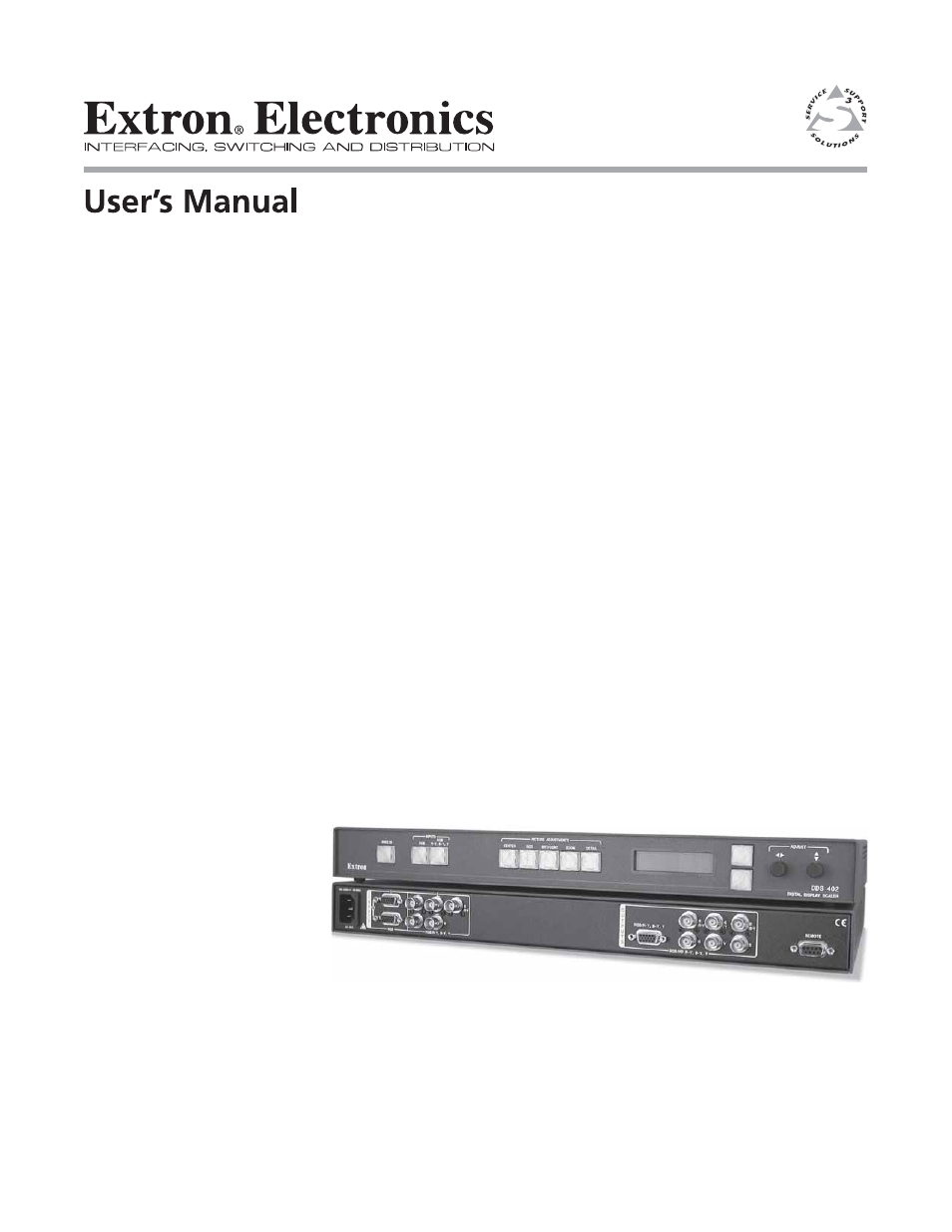Extron Electronics DDS 402 User Manual | 54 pages