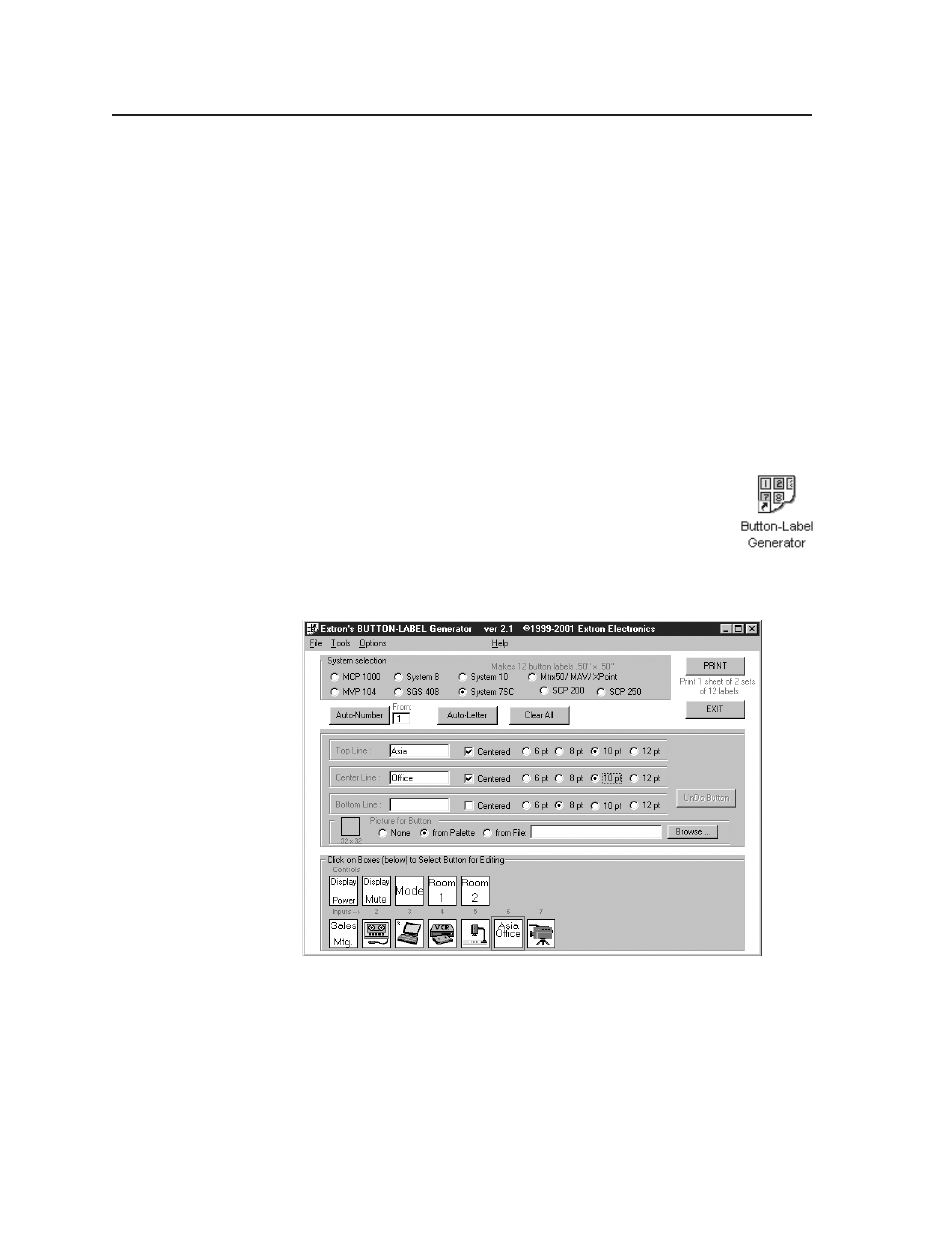 Scaler software, cont’d, Button label generator | Extron Electronics DDS 402 User Manual | Page 46 / 54