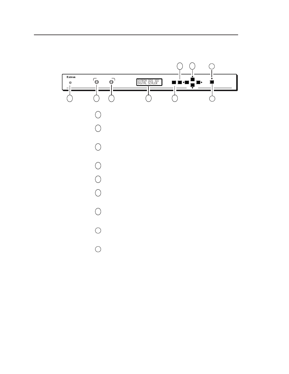 Installation, Installation, cont’d, Front and rear panels | Front panel features | Extron Electronics DDS 100 User Manual | Page 12 / 54