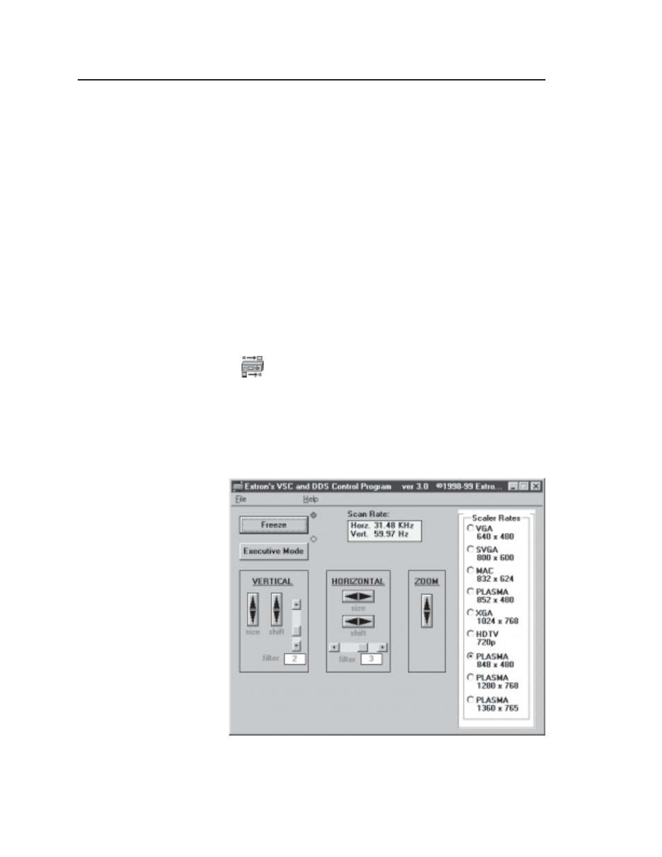 Control software for windows, Control software for windows, cont’d, Installing the software | Using the software | Extron Electronics DDS 100 User Manual | Page 32 / 54