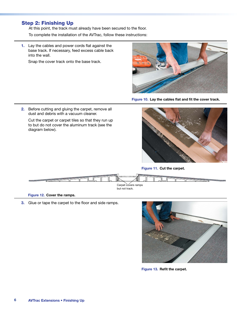 Step 2: finishing up | Extron Electronics AVTrac Extension Kit User Manual | Page 12 / 15