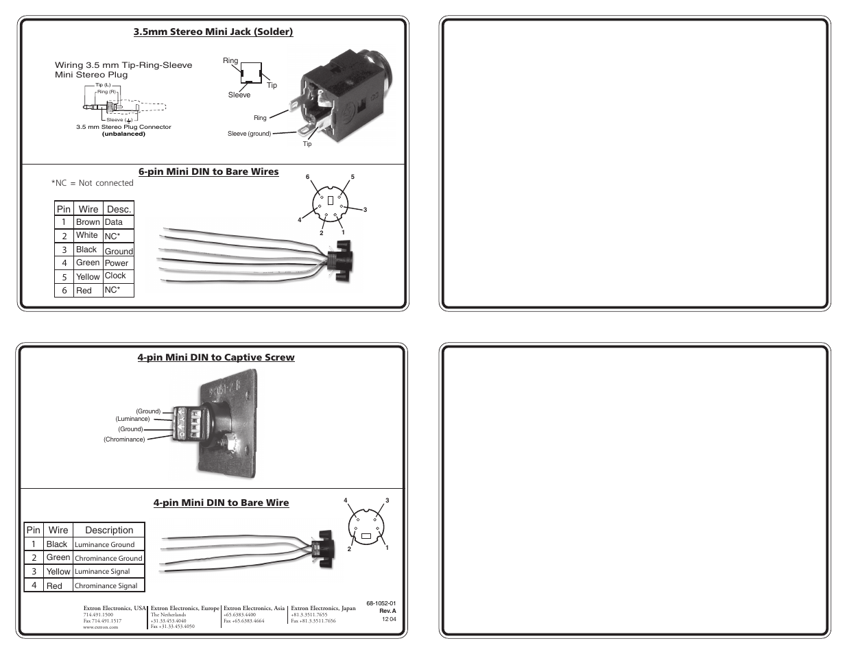 Extron Electronics AAP Wiring Guide 68-1052-01 User Manual | 1 page