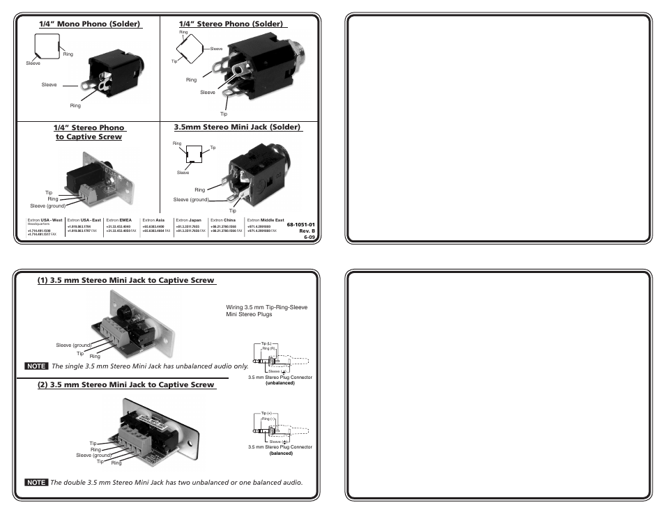 Extron Electronics Audio AAP Wiring Guide User Manual | 1 page