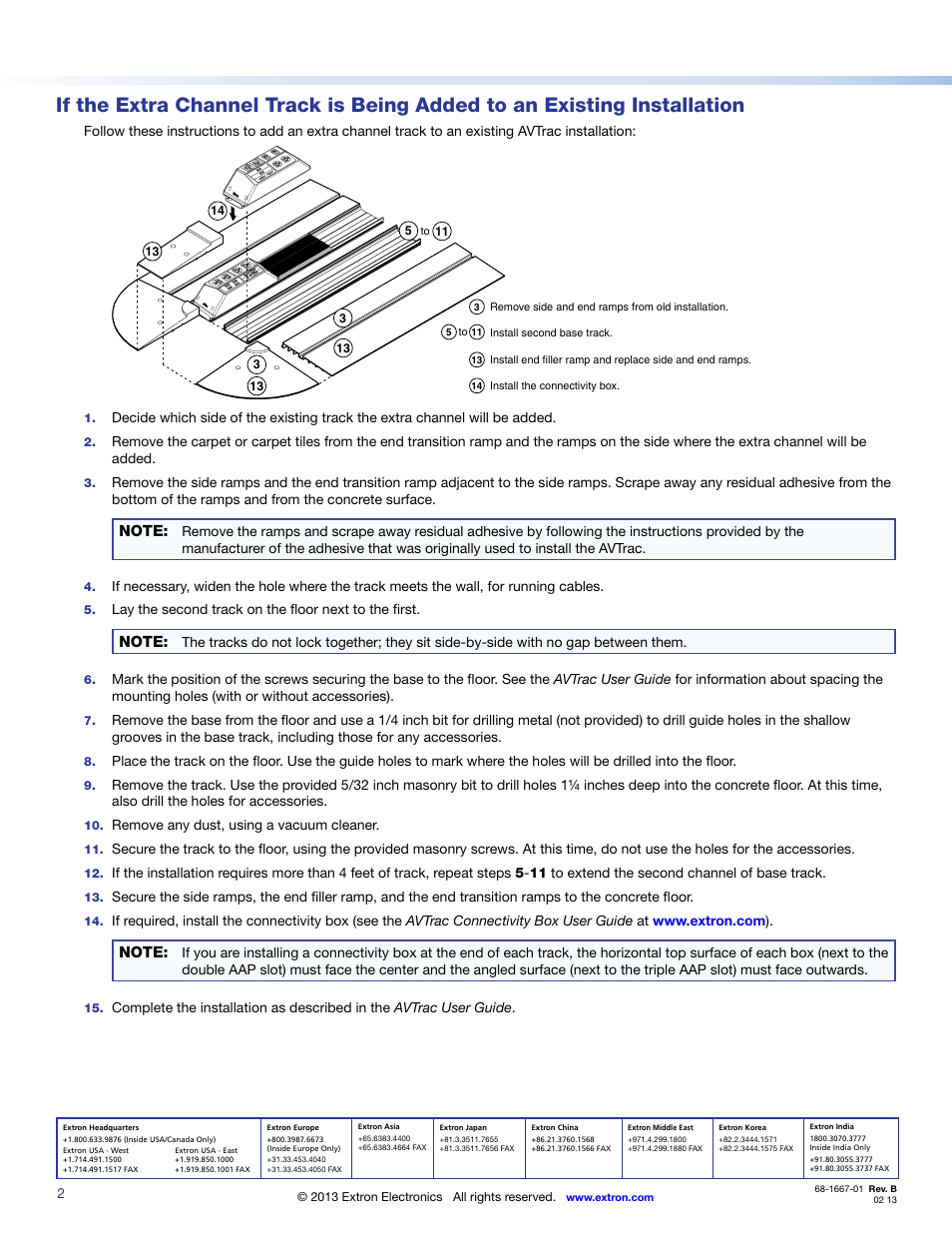 Extron Electronics AVTrac Extra Channel Kit User Manual | Page 2 / 2