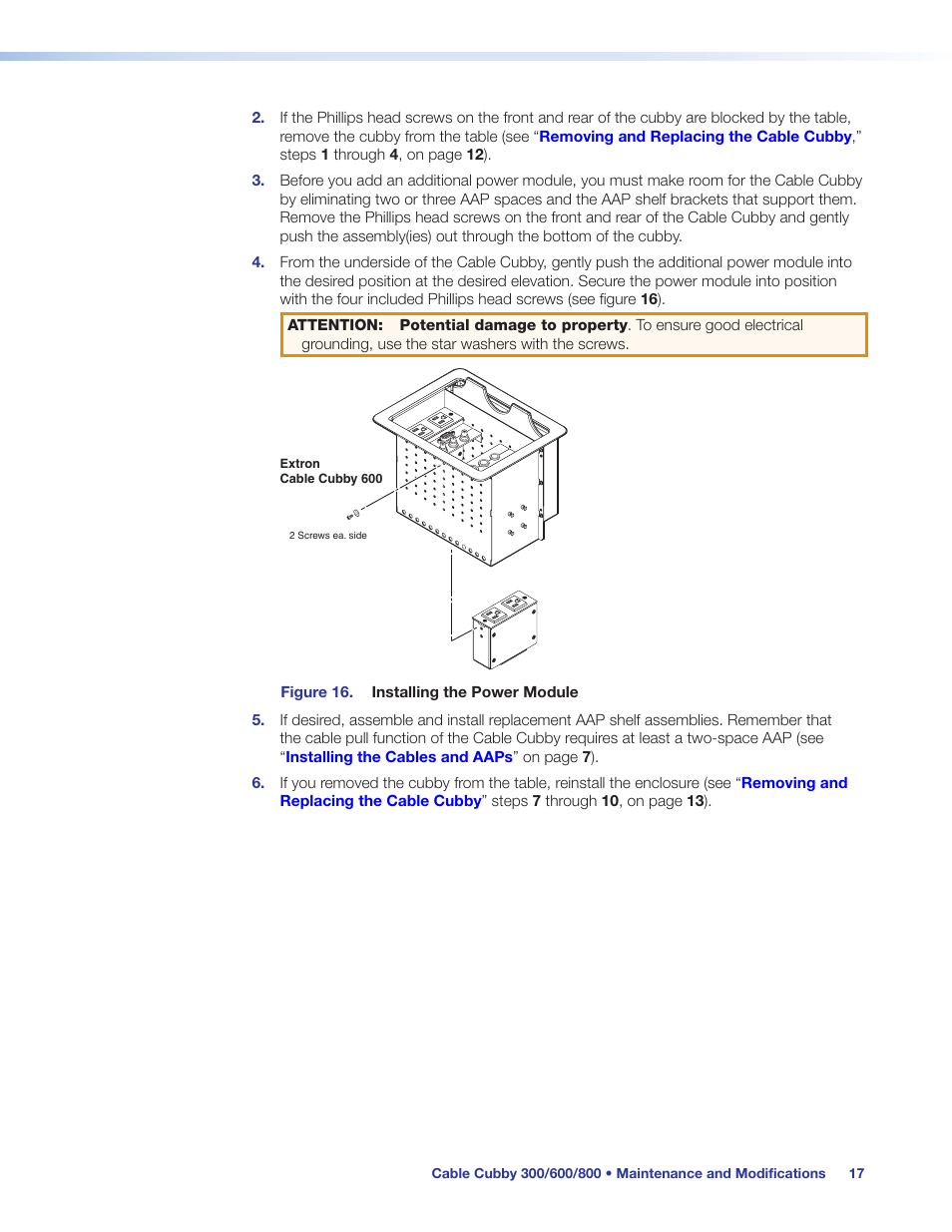 Extron Electronics Cable Cubby 800 User Manual | Page 22 / 27