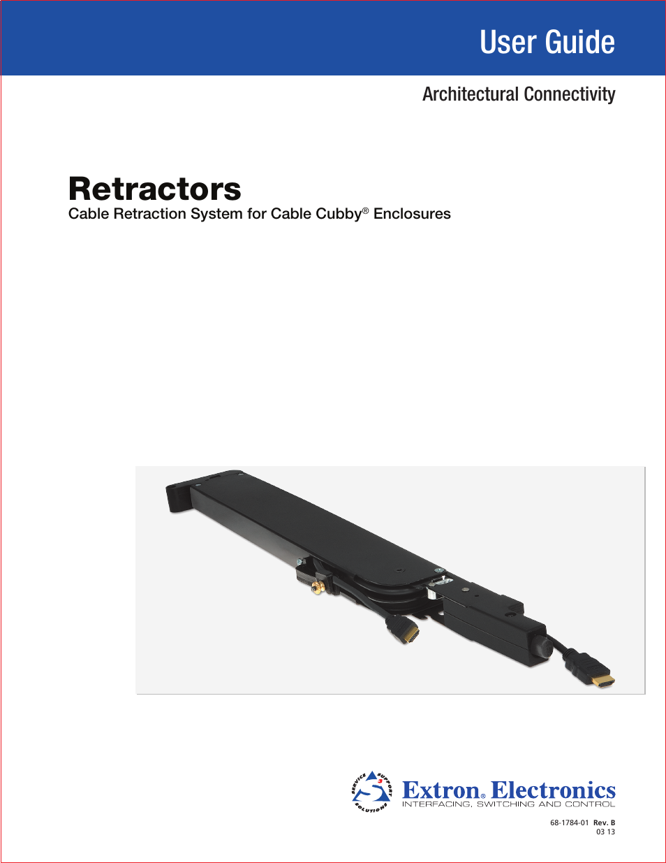 Extron Electronics Cable Retraction System User Guide User Manual | 36 pages