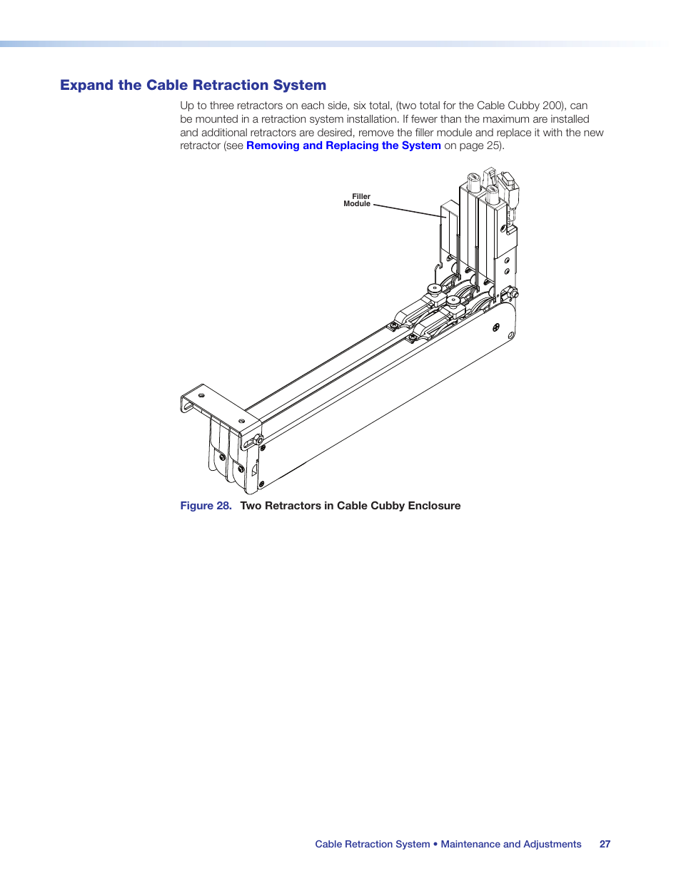 Expand the cable retraction system | Extron Electronics Cable Retraction System User Guide User Manual | Page 33 / 36